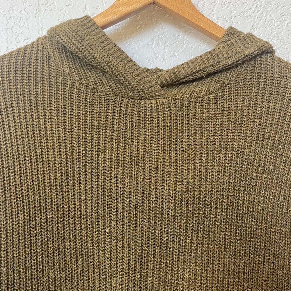 Cynthia Rowley Hoodie Sweater Cable Knit Green size Small - Picture 7 of 12